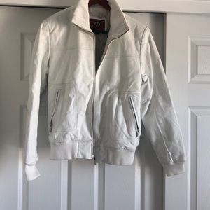 White leather bomber jacket M BNWOT